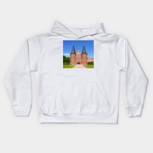 Holsten Gate, Luebeck, Schleswig-Holstein, Germany, Europe Kids Hoodie